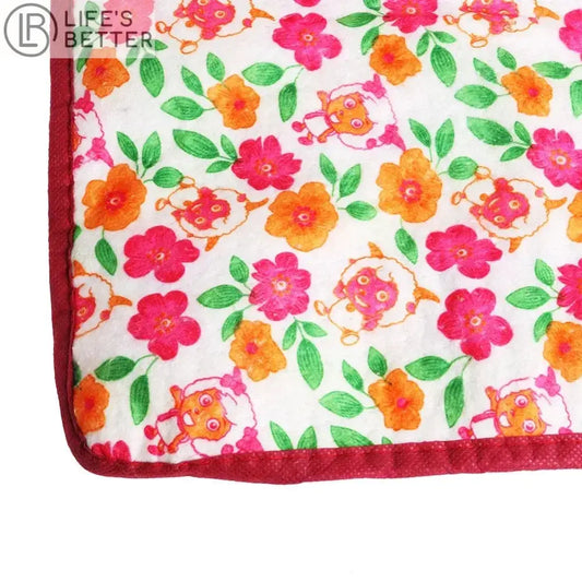 Colorful Electric Heated Pet Bed Pad Mat with floral design for pet comfort and warmth.