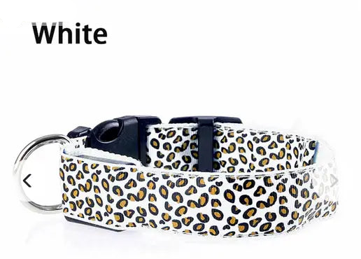 LED Light-Up Nylon Dog Collar for Night Safety!.