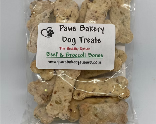 Paws Bakery Beef & Broccoli Bones Natural Dog Treats