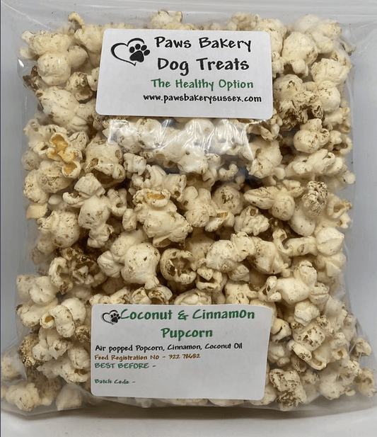 Paws Bakery Coconut & Cinnamon Pupcorn Natural Dog Treats