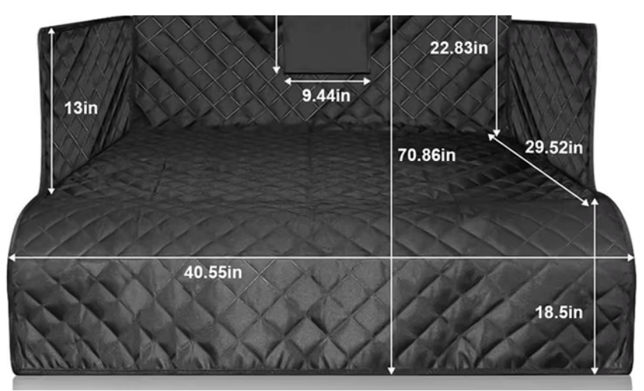 High-Quality SUV - Estate Car Waterproof Boot Protector dimensions and design for protecting car interiors.