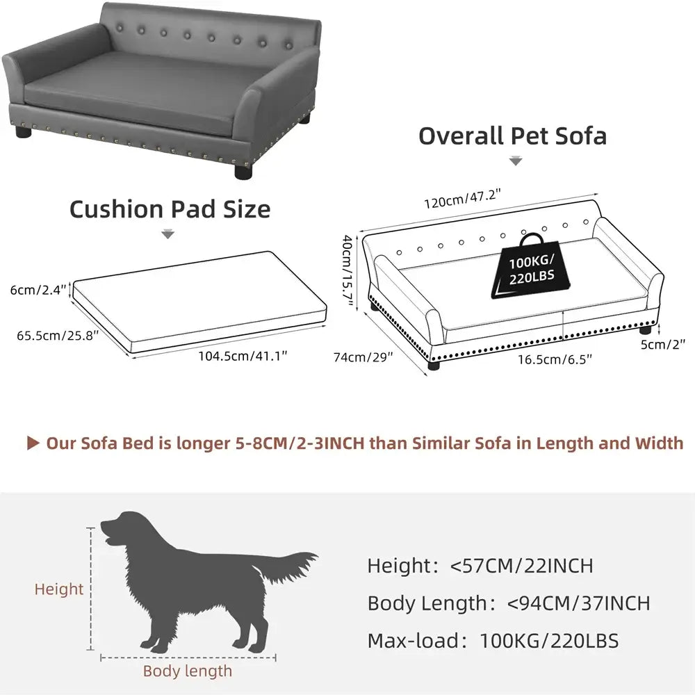 Heavy Duty Pet Sofa Luxury Dog Bed