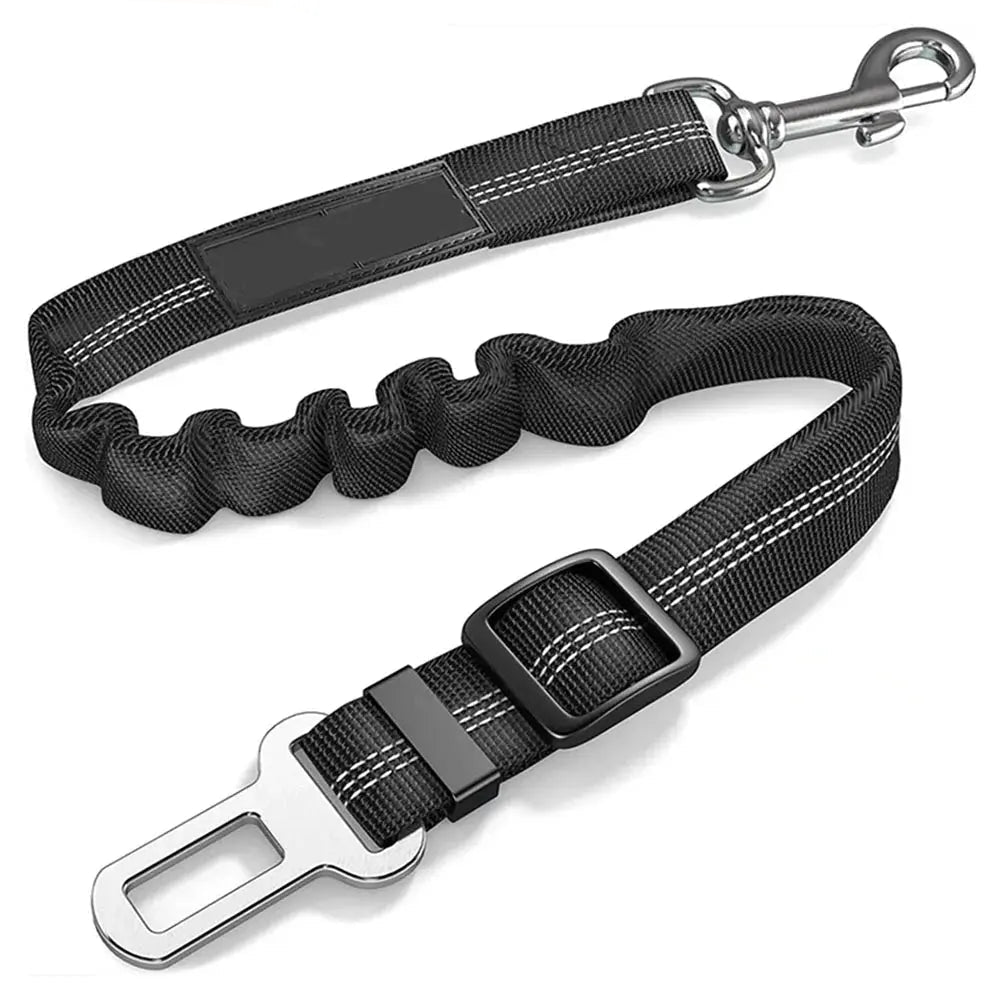 Adjustable Dog Car Seat Belt Harness with Cushioning Elasticity