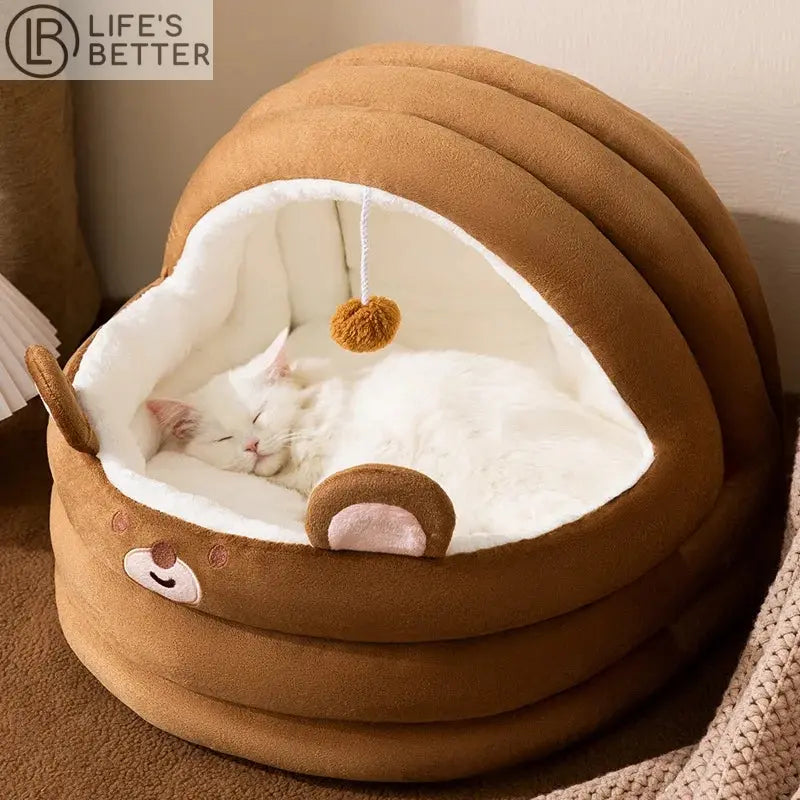 Semi-closed Cat Beds The Perfect Choice Providing Warmth, Comfort & Security for Your Cat.