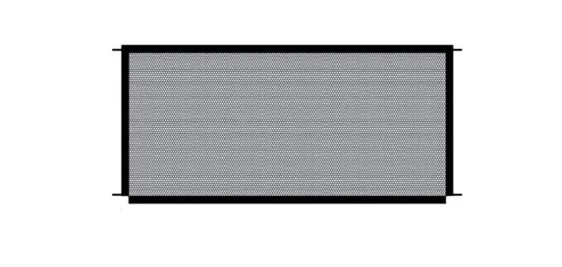 Black Retractable Pet Safety Gate.