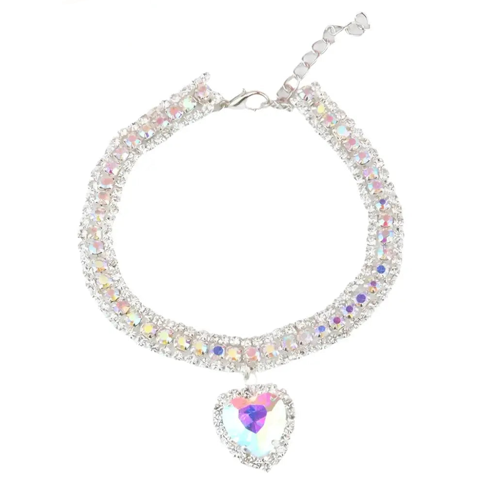 Sparkle and Shine: Cat Rhinestone Diamante Collar Necklaces.