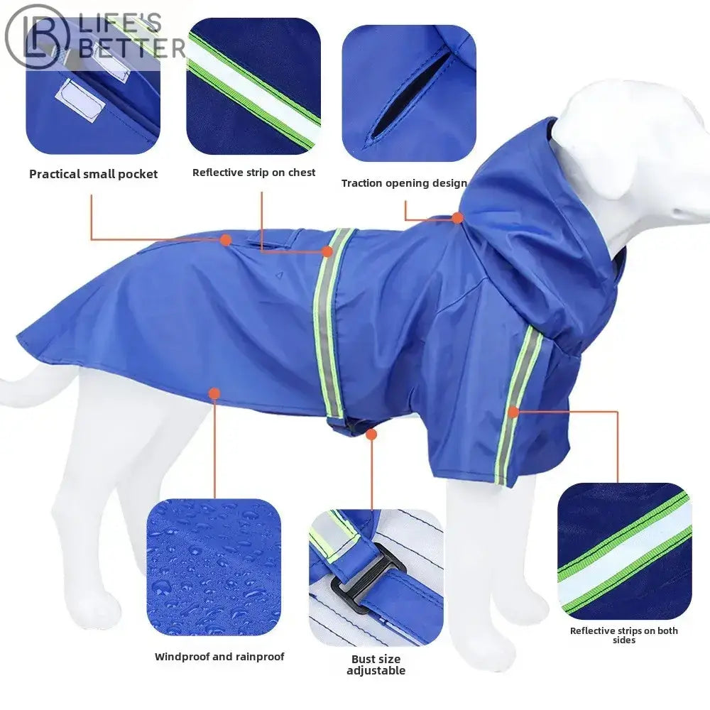 Cloak Style Waterproof Dog Raincoat