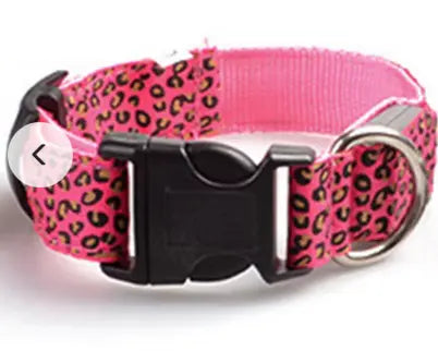 LED Light-Up Nylon Dog Collar for Night Safety!.