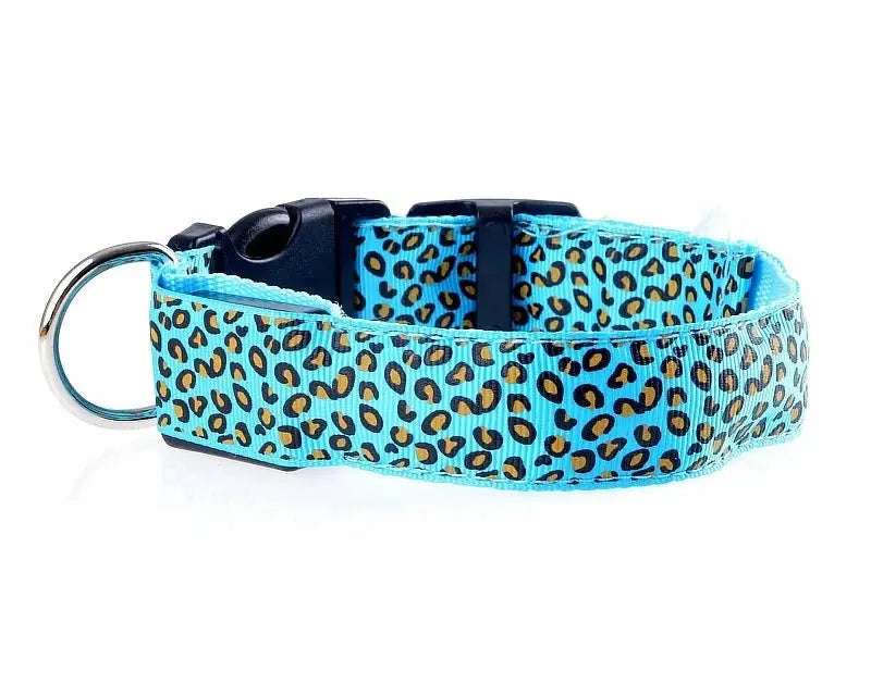 LED Light-Up Nylon Dog Collar for Night Safety!.