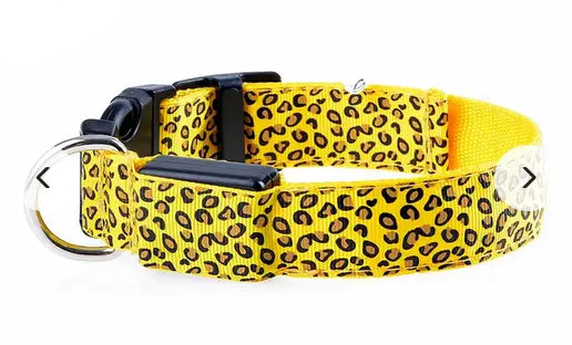 LED Light-Up Nylon Dog Collar for Night Safety!.
