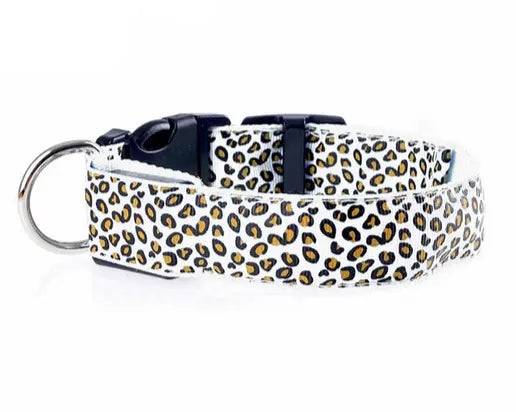 LED Light-Up Nylon Dog Collar for Night Safety!.