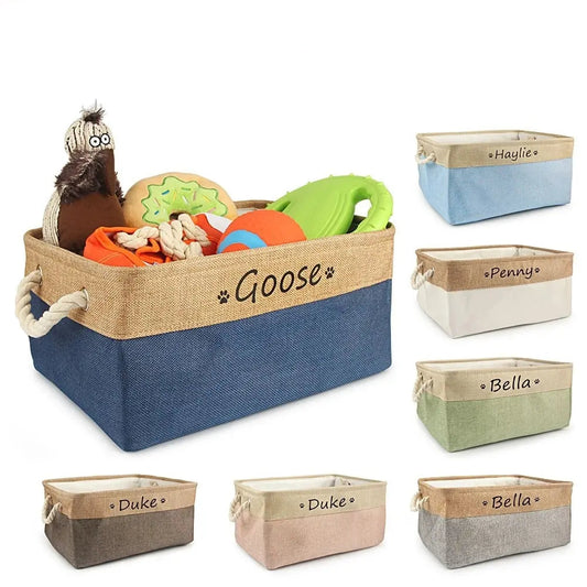 Personalised Cat / Dog  Storage Toy Basket Life’s Better Ltd