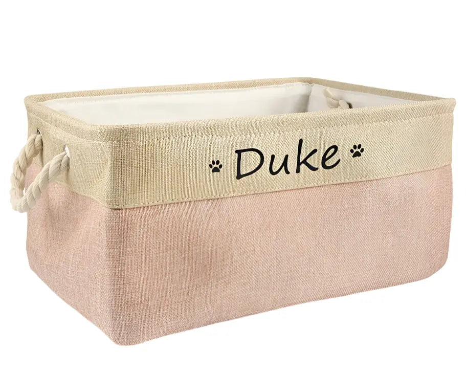 Personalised Cat / Dog  Storage Toy Basket Life’s Better Ltd
