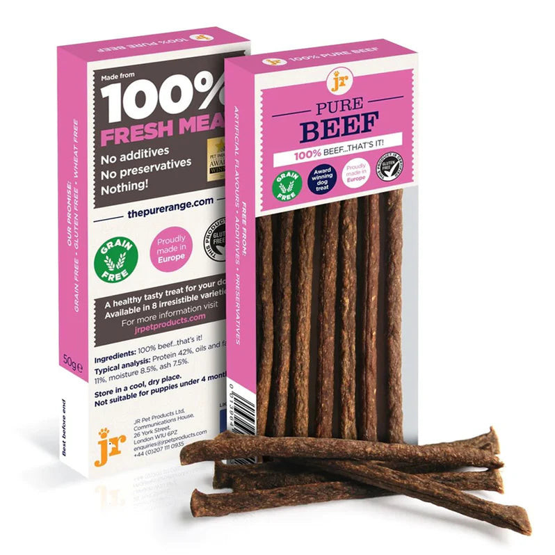JR Pet Products Pure Beef Meat Sticks for Dogs