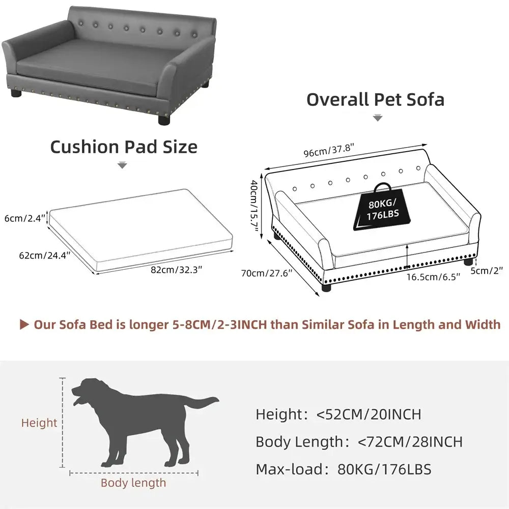 Heavy Duty Pet Sofa Luxury Dog Bed