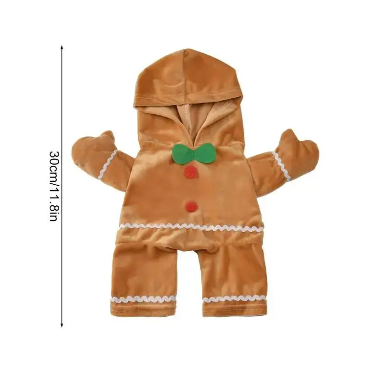 Pet Clothes Christmas Walking Gingerbread Man Pet Costume