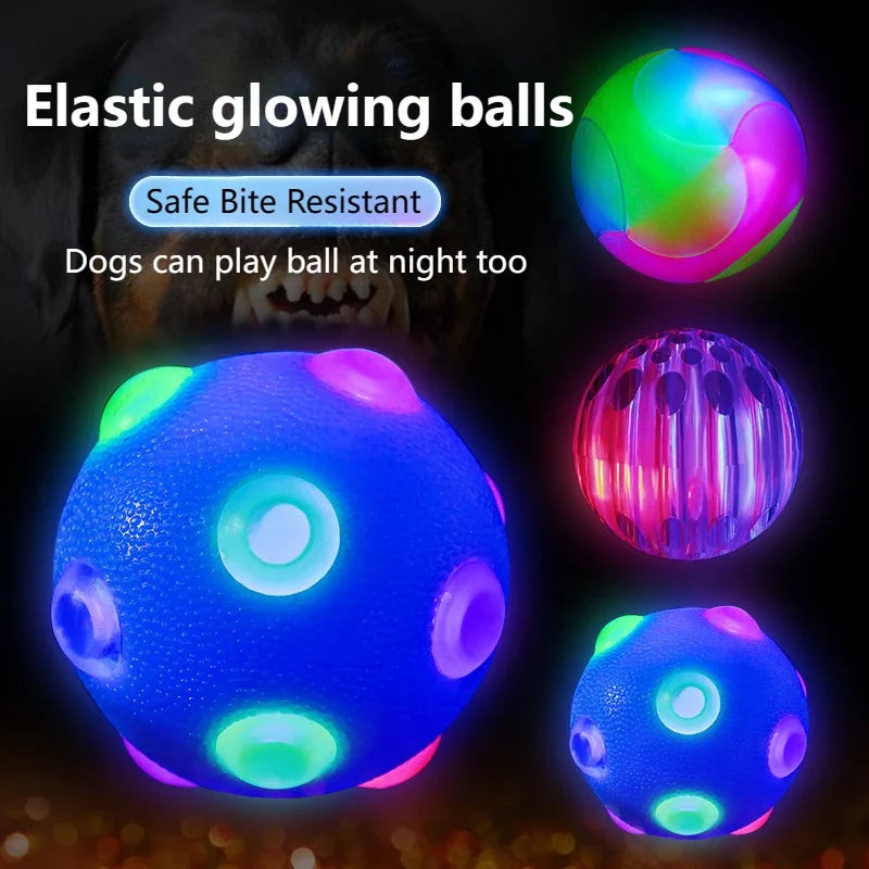 Night Glowing Ball Dog Toy Night-tim