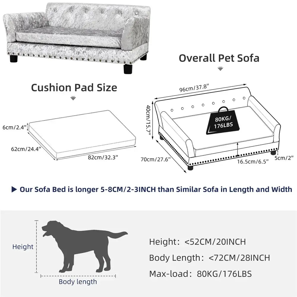 Heavy Duty Pet Sofa Luxury Dog Bed