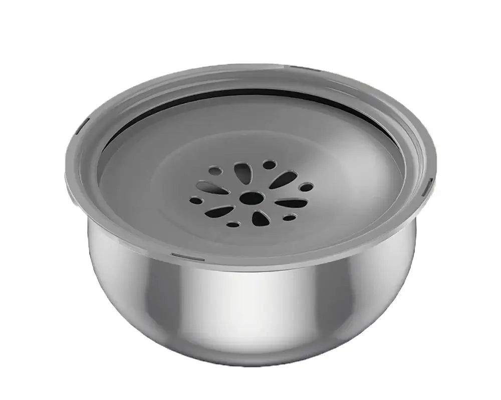  Stainless Steel Floating Lid Water Bowl for Dogs