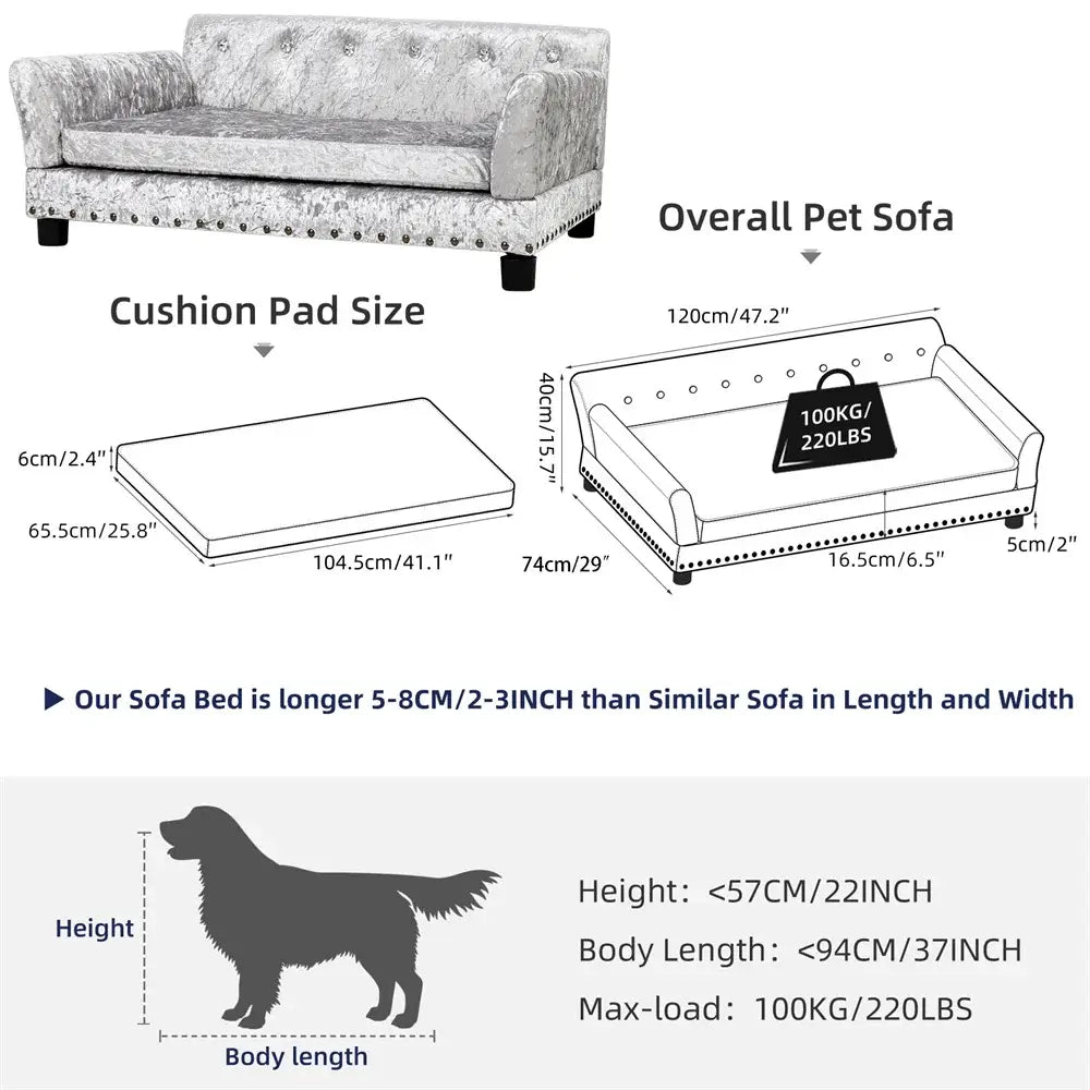 Heavy Duty Pet Sofa Luxury Dog Bed