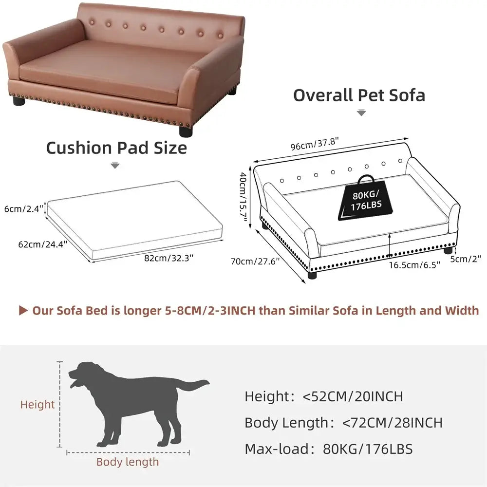 Heavy Duty Pet Sofa Luxury Dog Bed