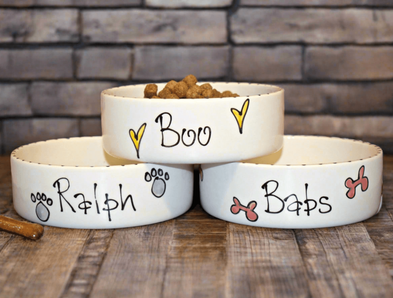 Personalised Ceramic Straight-Sided Dog Bowls