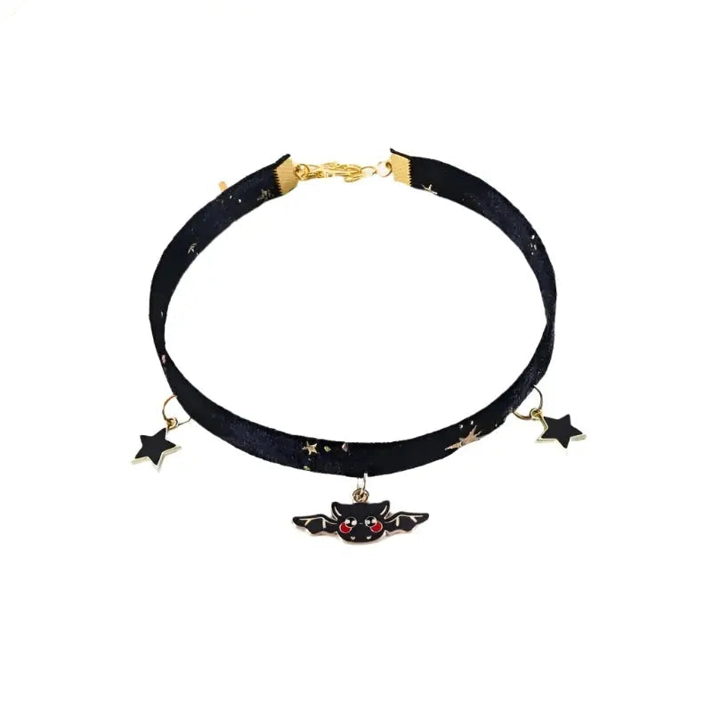 Velvet Bronzing Star Adjustable Cat Collar - Necklace.