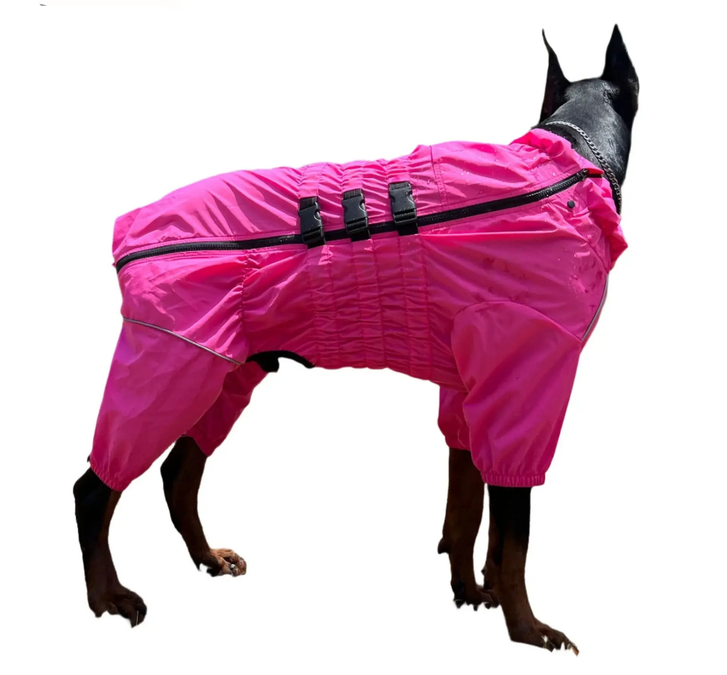 Waterproof Dog Raincoat - 4-Legged Rain Suit.