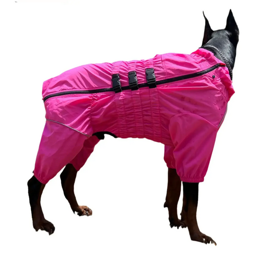 Waterproof Dog Raincoat - 4-Legged Rain Suit.