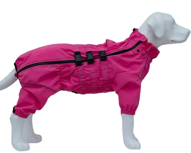 Waterproof Dog Raincoat - 4-Legged Rain Suit.