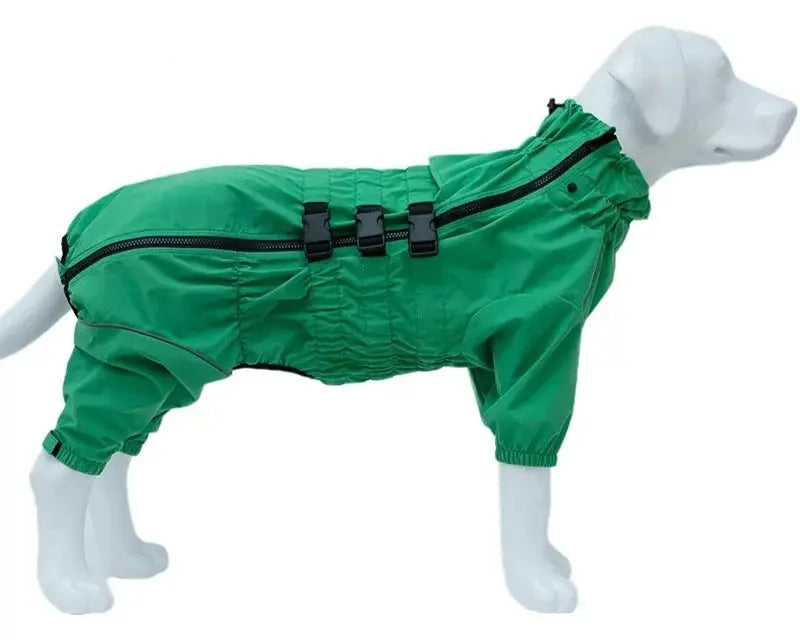 Waterproof Dog Raincoat - 4-Legged Rain Suit.