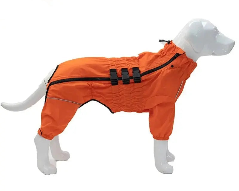 Waterproof Dog Raincoat - 4-Legged Rain Suit.
